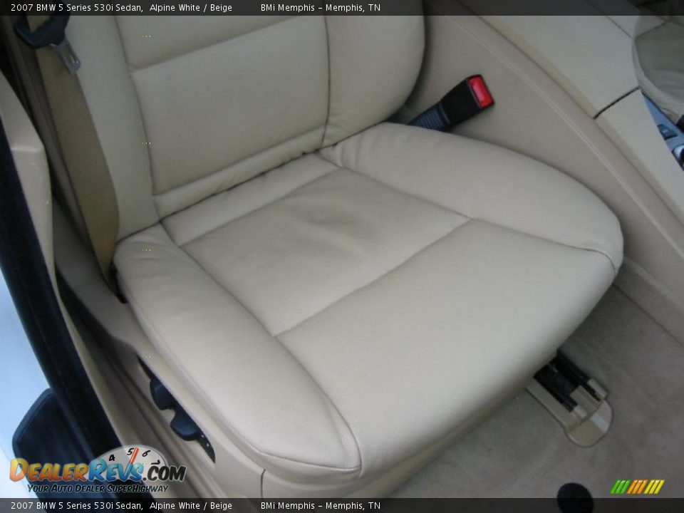 2007 BMW 5 Series 530i Sedan Alpine White / Beige Photo #20