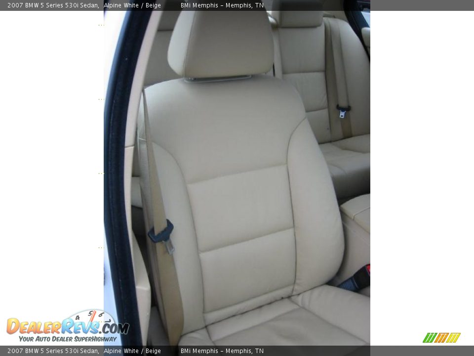 2007 BMW 5 Series 530i Sedan Alpine White / Beige Photo #21