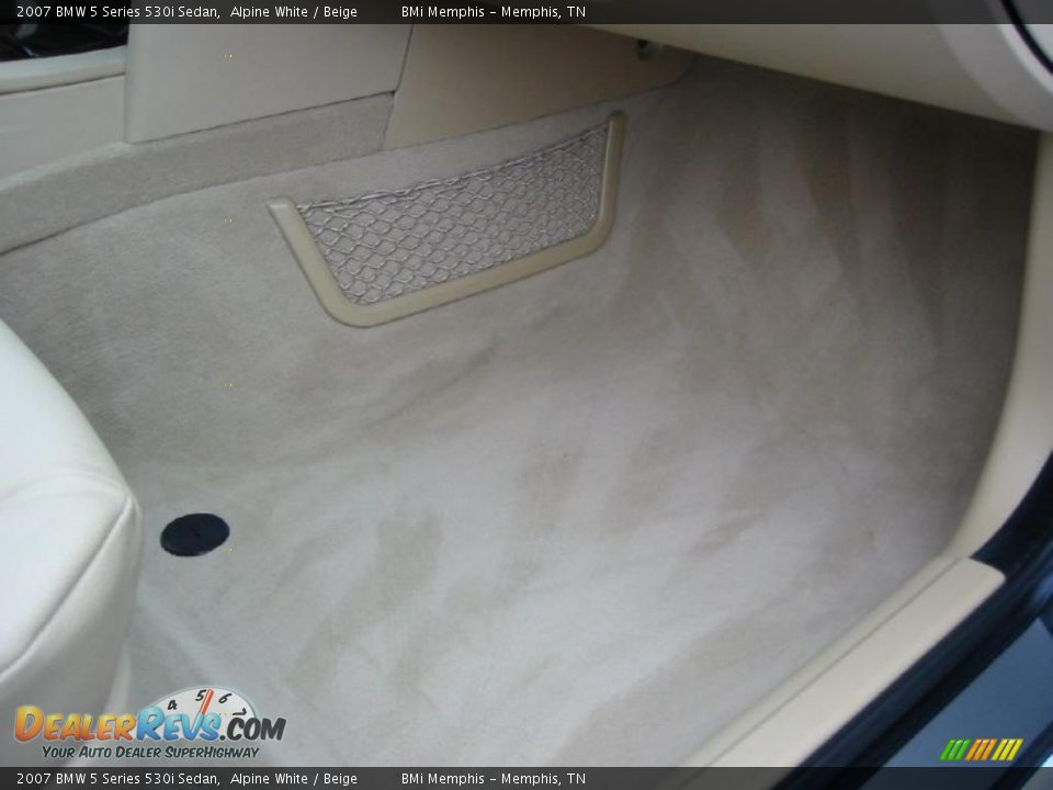 2007 BMW 5 Series 530i Sedan Alpine White / Beige Photo #23