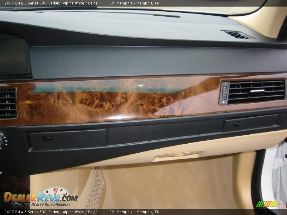 2007 BMW 5 Series 530i Sedan Alpine White / Beige Photo #24