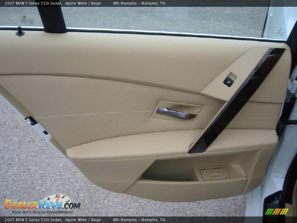 2007 BMW 5 Series 530i Sedan Alpine White / Beige Photo #25