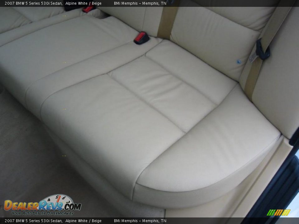2007 BMW 5 Series 530i Sedan Alpine White / Beige Photo #26