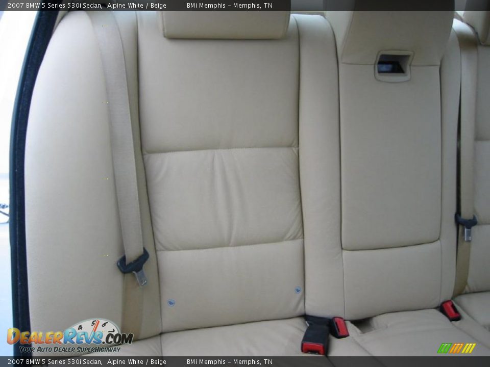 2007 BMW 5 Series 530i Sedan Alpine White / Beige Photo #34