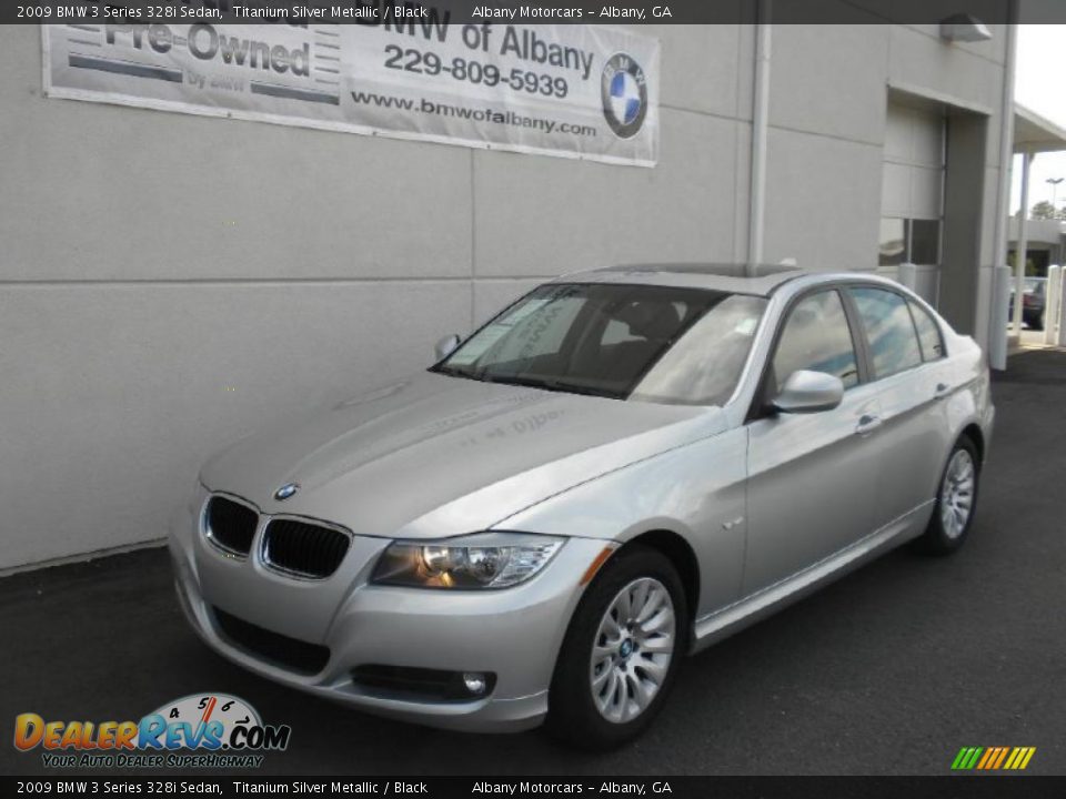 2009 BMW 3 Series 328i Sedan Titanium Silver Metallic / Black Photo #2