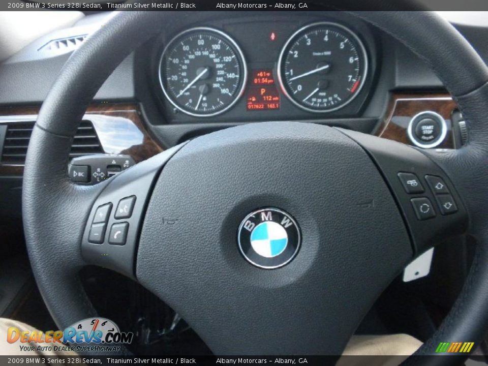 2009 BMW 3 Series 328i Sedan Titanium Silver Metallic / Black Photo #16