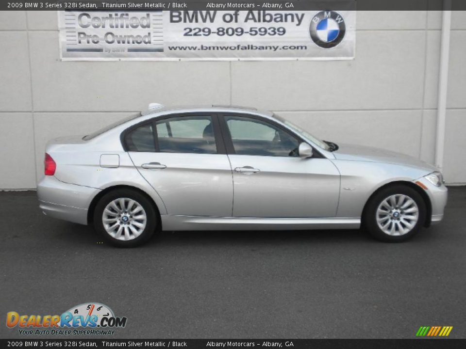 2009 BMW 3 Series 328i Sedan Titanium Silver Metallic / Black Photo #23