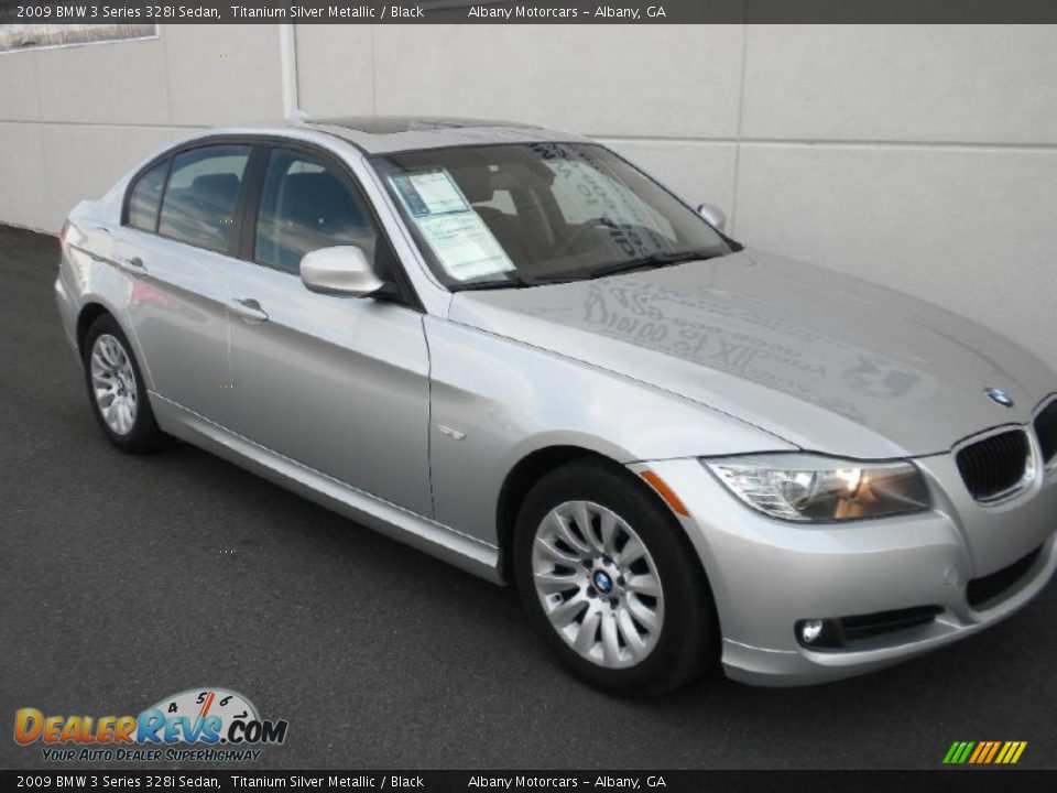 2009 BMW 3 Series 328i Sedan Titanium Silver Metallic / Black Photo #24