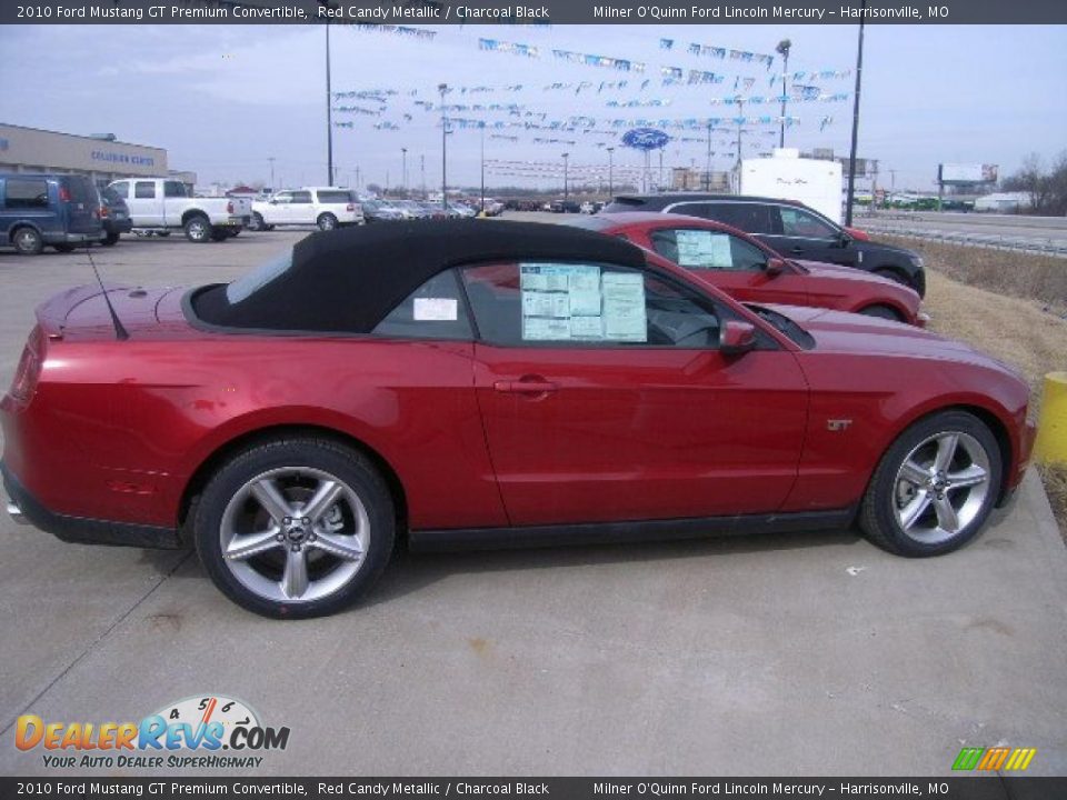 2010 Ford Mustang GT Premium Convertible Red Candy Metallic / Charcoal Black Photo #2