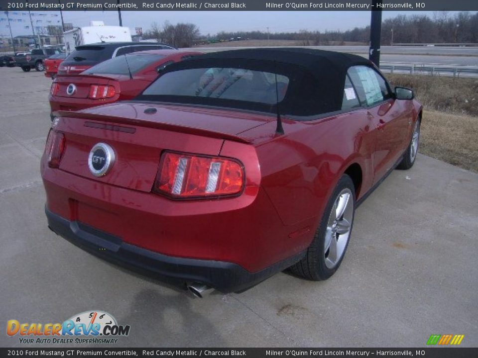 2010 Ford Mustang GT Premium Convertible Red Candy Metallic / Charcoal Black Photo #3