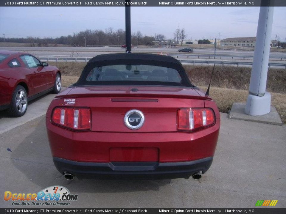 2010 Ford Mustang GT Premium Convertible Red Candy Metallic / Charcoal Black Photo #4