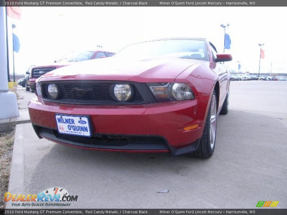 2010 Ford Mustang GT Premium Convertible Red Candy Metallic / Charcoal Black Photo #7