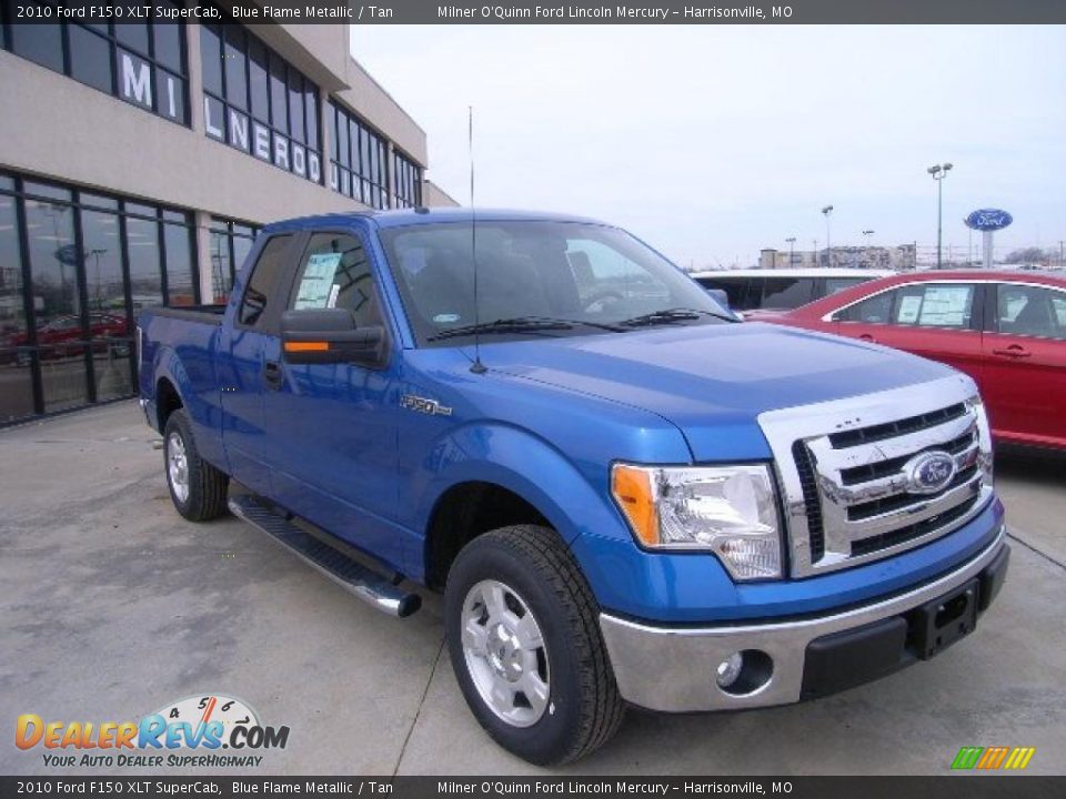 2010 Ford F150 XLT SuperCab Blue Flame Metallic / Tan Photo #1