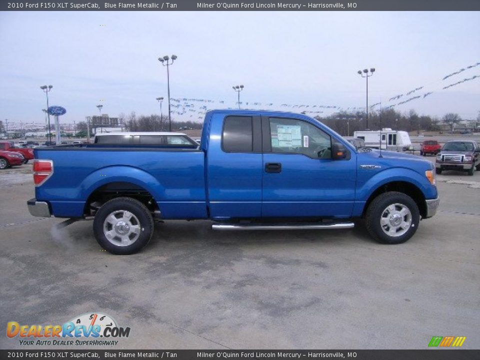 2010 Ford F150 XLT SuperCab Blue Flame Metallic / Tan Photo #2