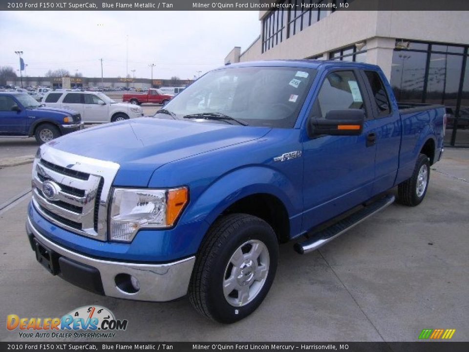 2010 Ford F150 XLT SuperCab Blue Flame Metallic / Tan Photo #7