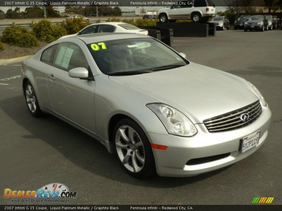 2007 Infiniti G 35 Coupe Liquid Platinum Metallic / Graphite Black Photo #1