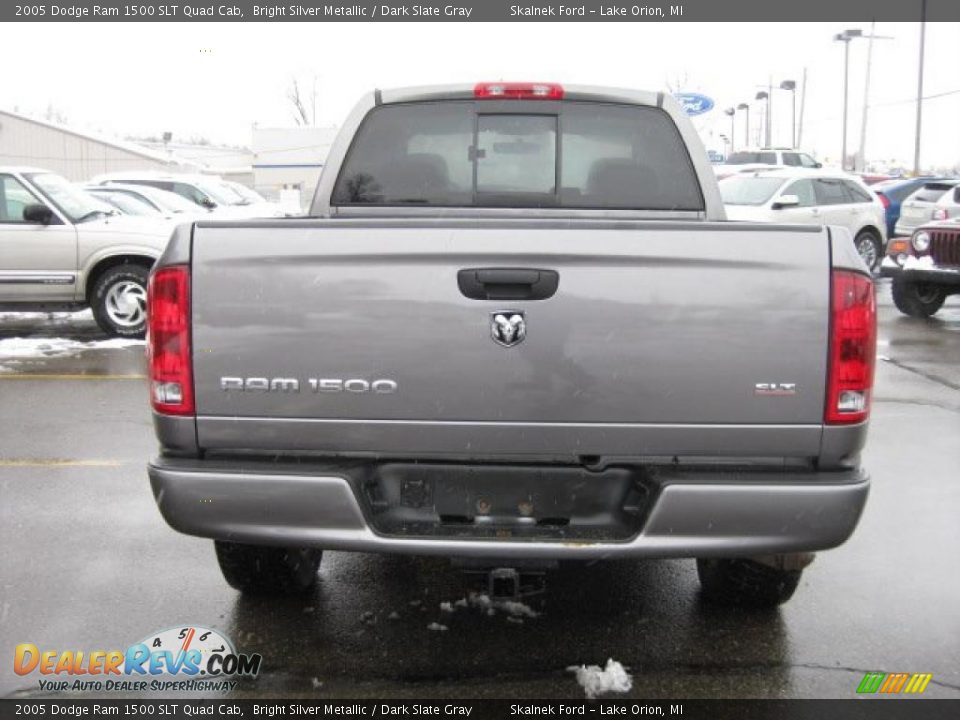2005 Dodge Ram 1500 SLT Quad Cab Bright Silver Metallic / Dark Slate Gray Photo #5