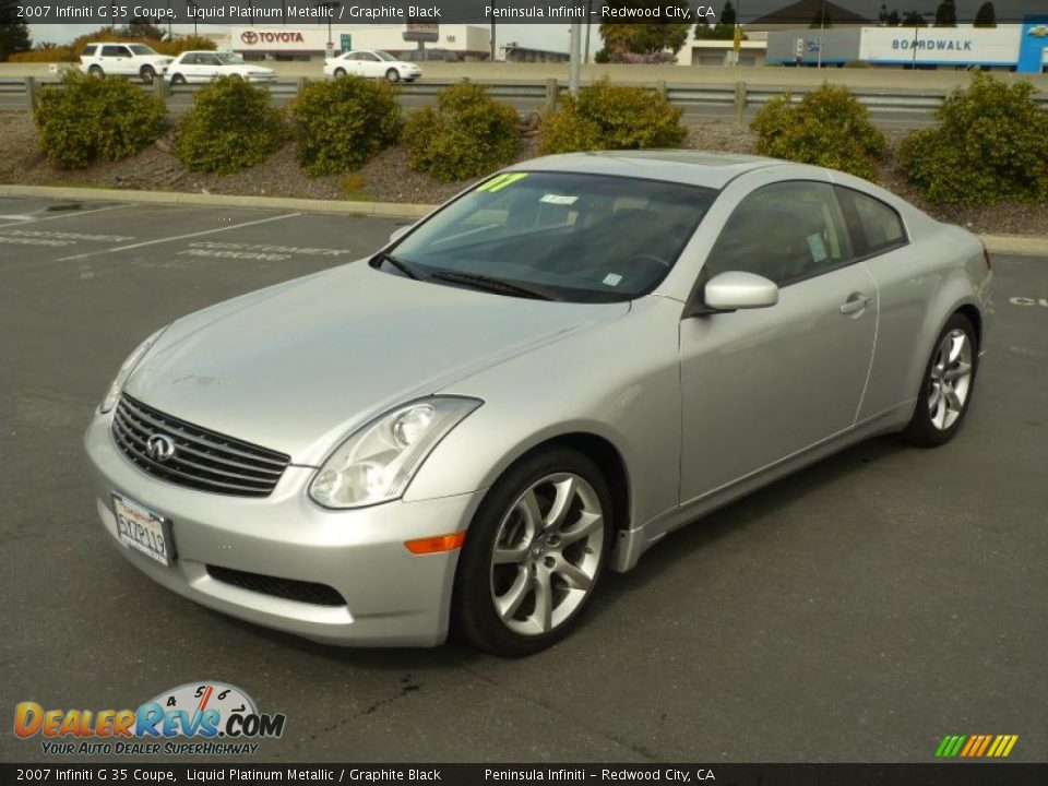 2007 Infiniti G 35 Coupe Liquid Platinum Metallic / Graphite Black Photo #3