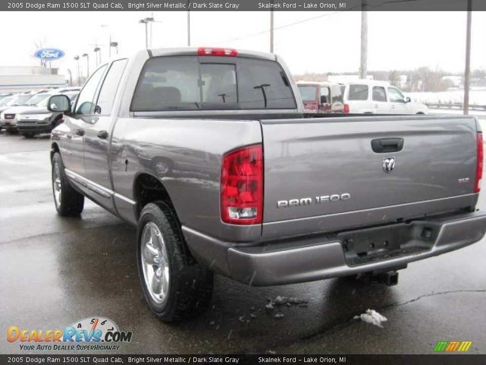 2005 Dodge Ram 1500 SLT Quad Cab Bright Silver Metallic / Dark Slate Gray Photo #6