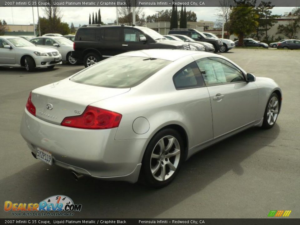 2007 Infiniti G 35 Coupe Liquid Platinum Metallic / Graphite Black Photo #6