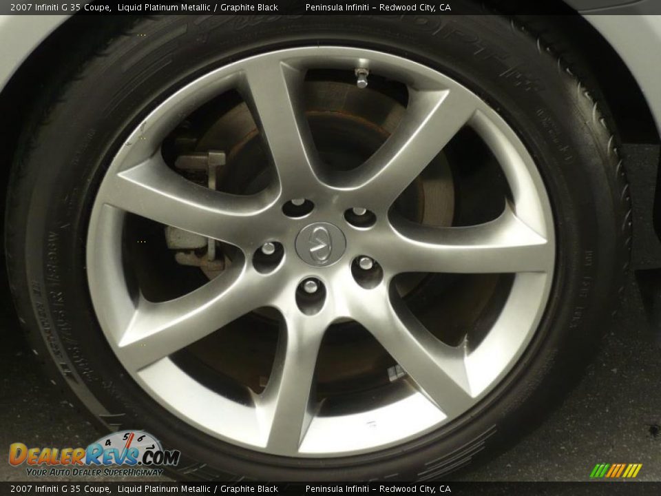 2007 Infiniti G 35 Coupe Liquid Platinum Metallic / Graphite Black Photo #12