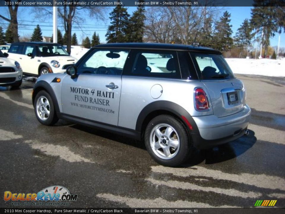2010 Mini Cooper Hardtop Pure Silver Metallic / Grey/Carbon Black Photo #3