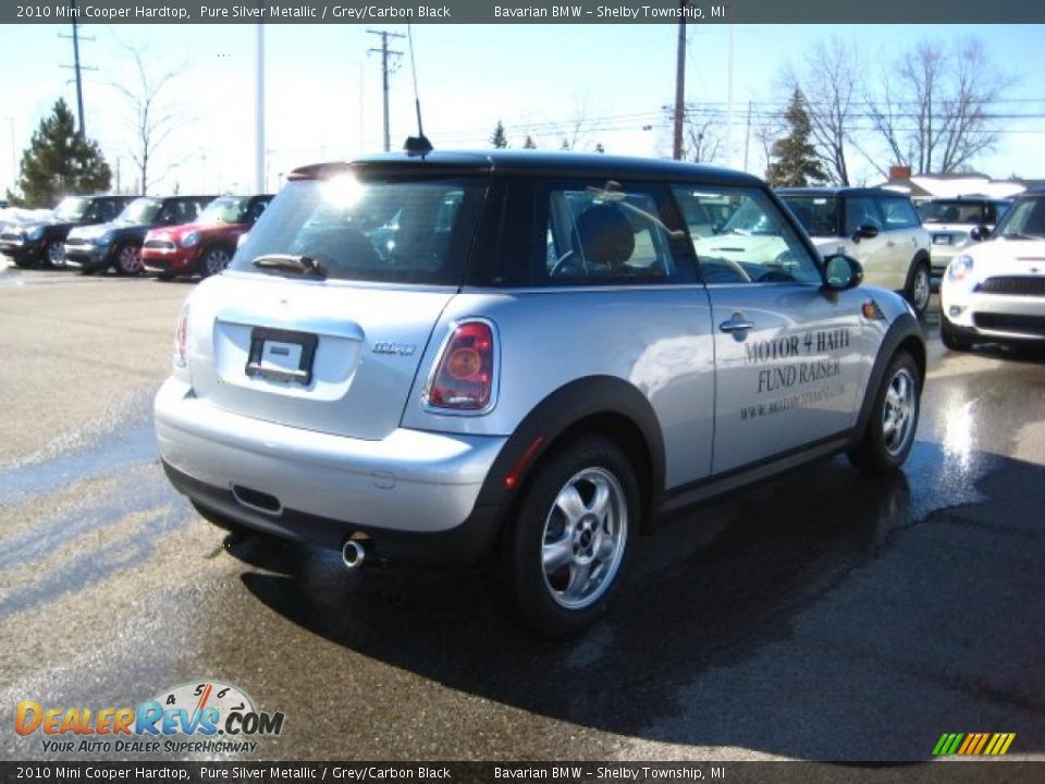 2010 Mini Cooper Hardtop Pure Silver Metallic / Grey/Carbon Black Photo #5