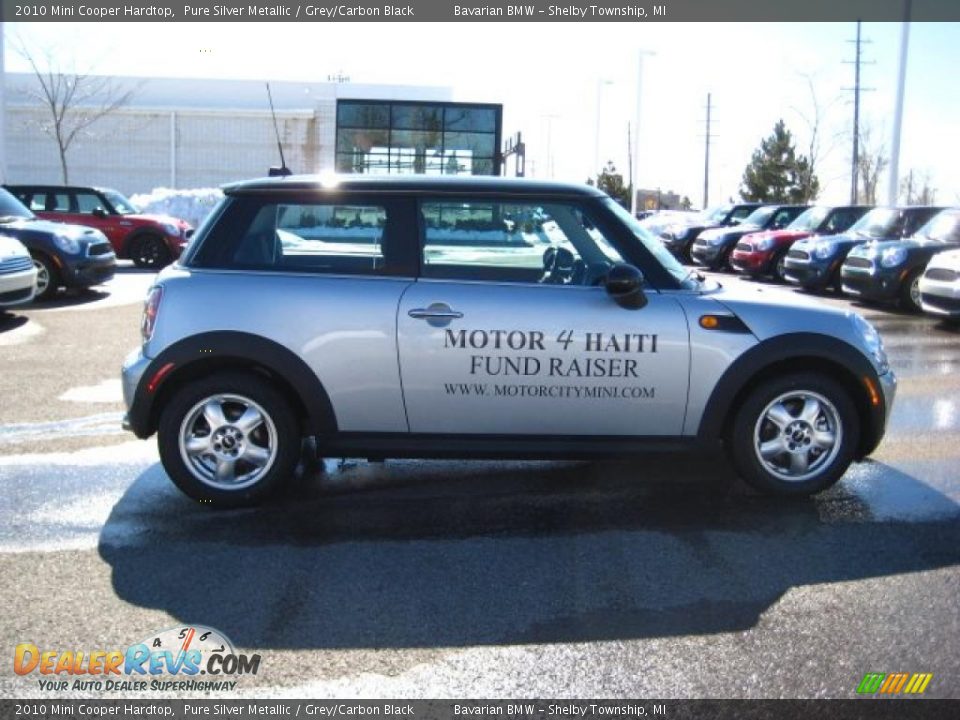 2010 Mini Cooper Hardtop Pure Silver Metallic / Grey/Carbon Black Photo #6
