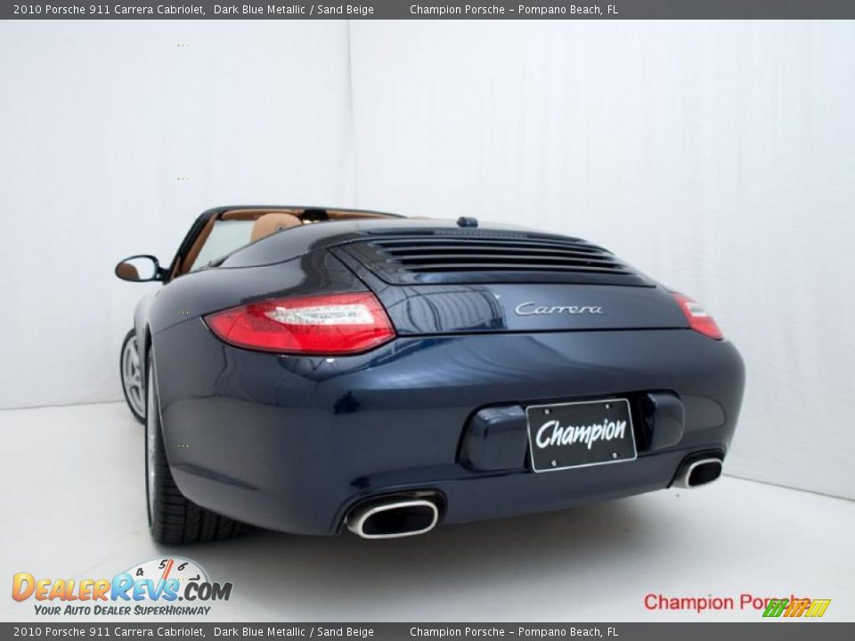 2010 Porsche 911 Carrera Cabriolet Dark Blue Metallic / Sand Beige Photo #6
