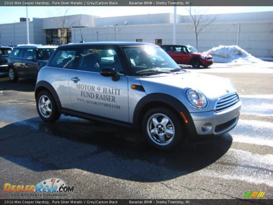 2010 Mini Cooper Hardtop Pure Silver Metallic / Grey/Carbon Black Photo #7