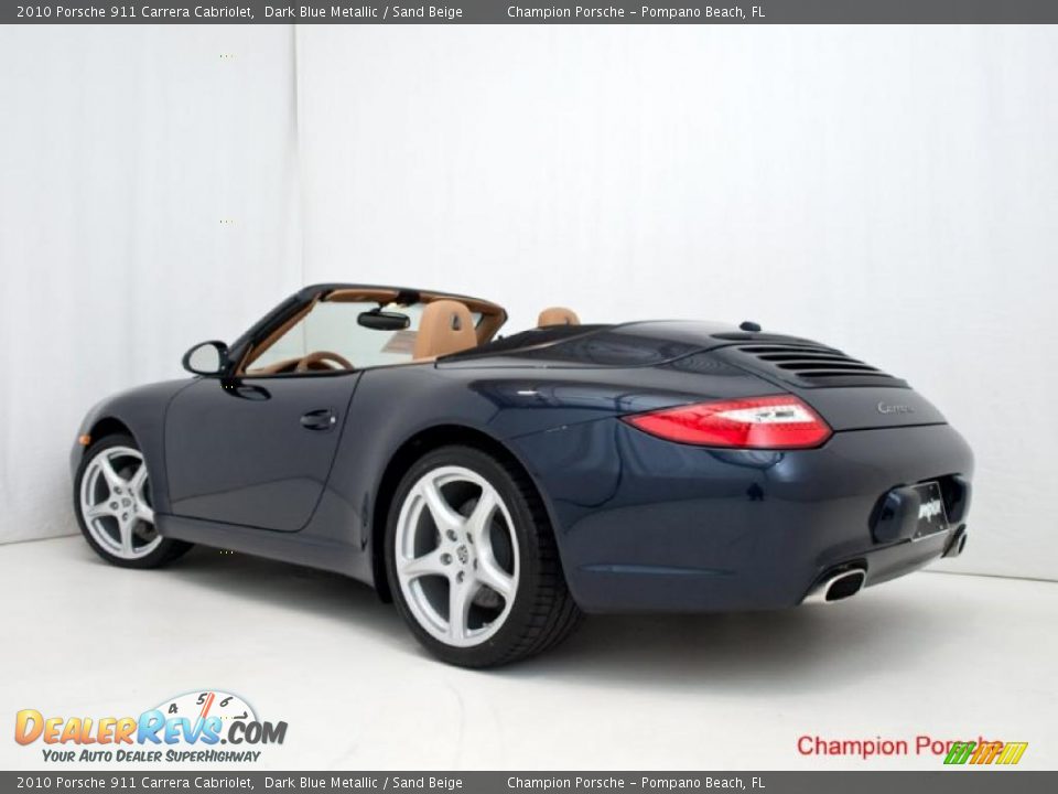 2010 Porsche 911 Carrera Cabriolet Dark Blue Metallic / Sand Beige Photo #7