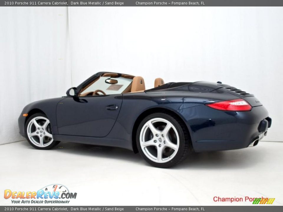 2010 Porsche 911 Carrera Cabriolet Dark Blue Metallic / Sand Beige Photo #8