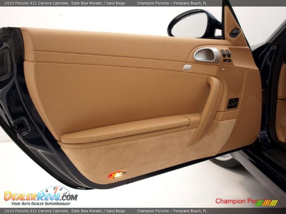 2010 Porsche 911 Carrera Cabriolet Dark Blue Metallic / Sand Beige Photo #11
