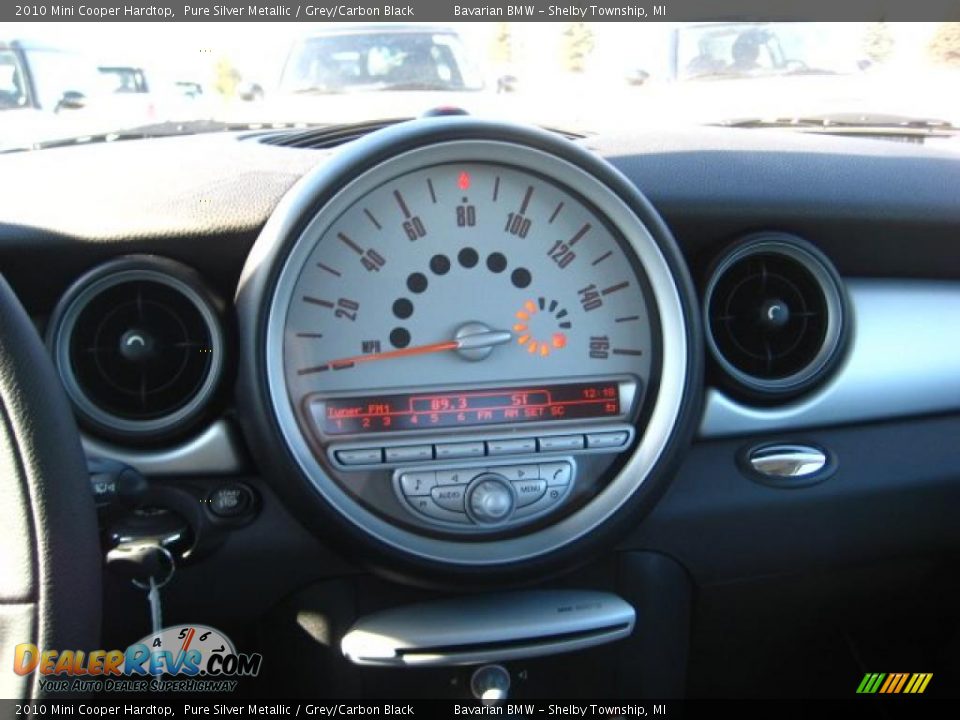 2010 Mini Cooper Hardtop Pure Silver Metallic / Grey/Carbon Black Photo #13