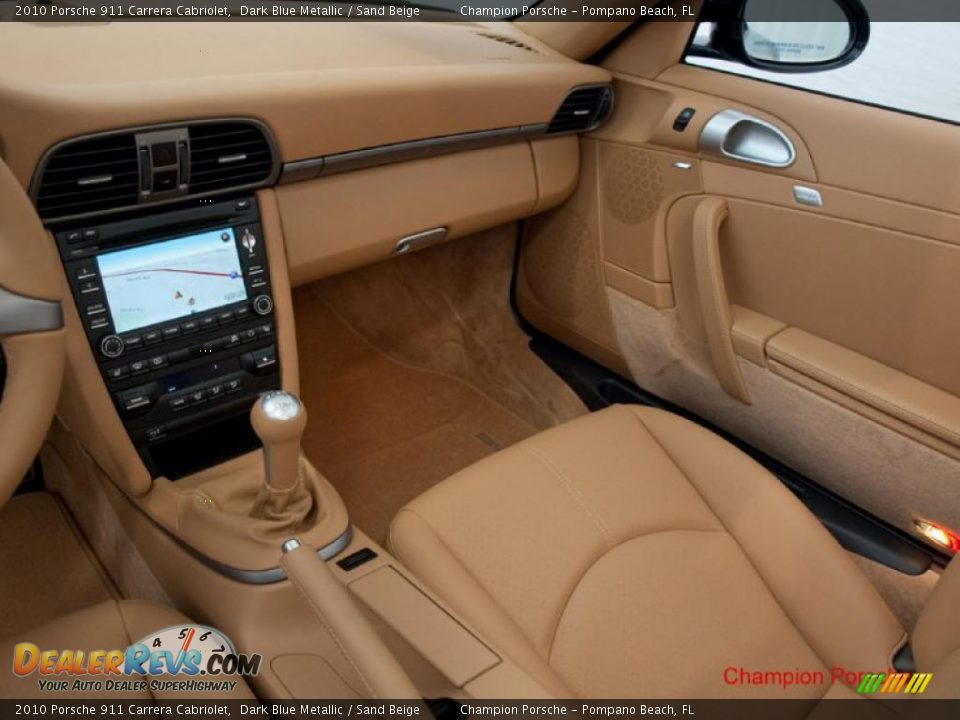 2010 Porsche 911 Carrera Cabriolet Dark Blue Metallic / Sand Beige Photo #13