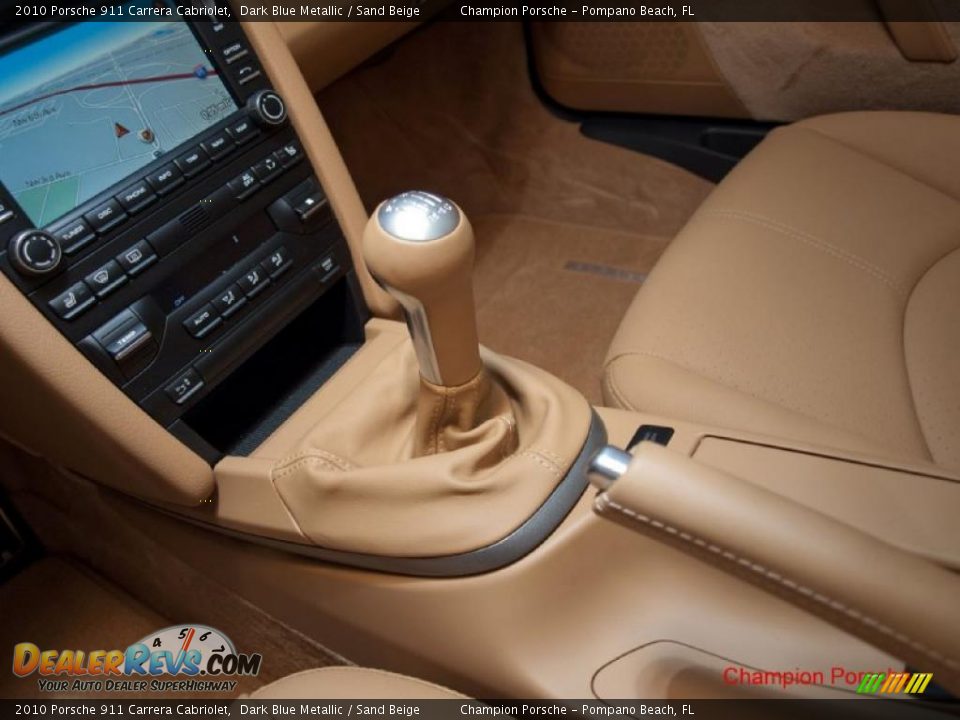 2010 Porsche 911 Carrera Cabriolet Dark Blue Metallic / Sand Beige Photo #15