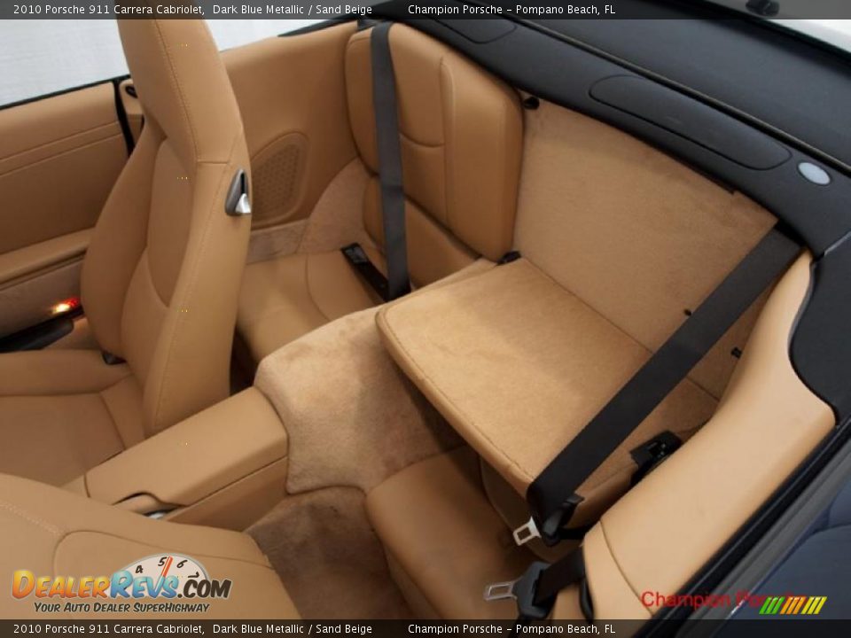 2010 Porsche 911 Carrera Cabriolet Dark Blue Metallic / Sand Beige Photo #17