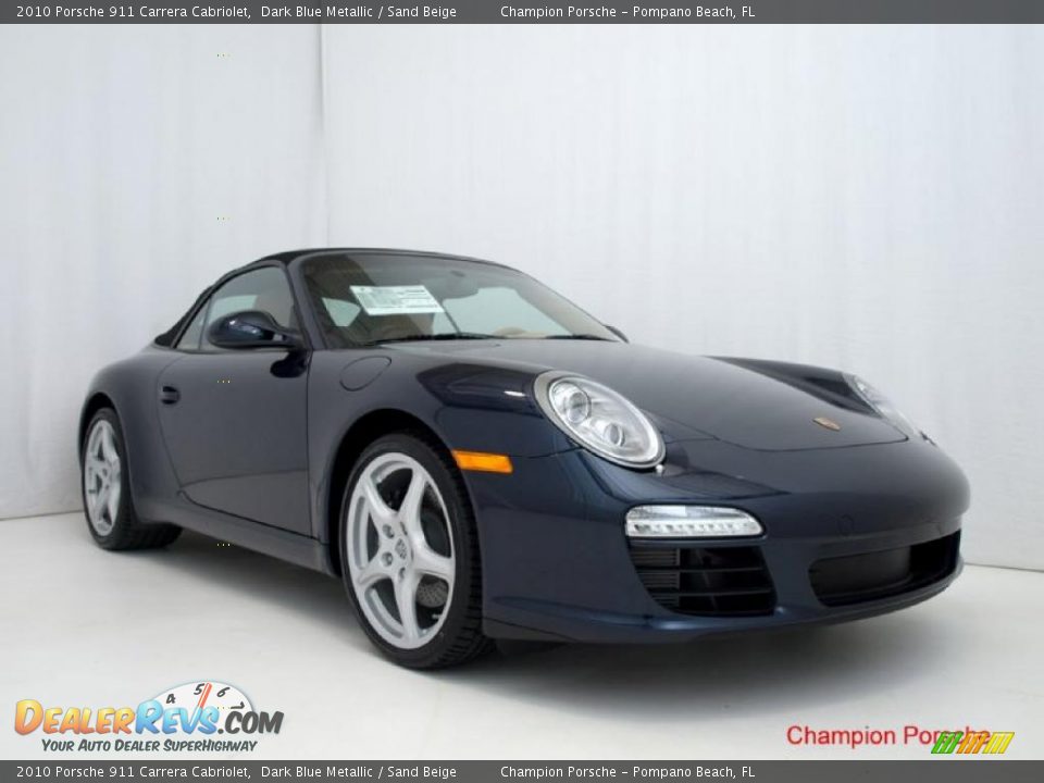 2010 Porsche 911 Carrera Cabriolet Dark Blue Metallic / Sand Beige Photo #21
