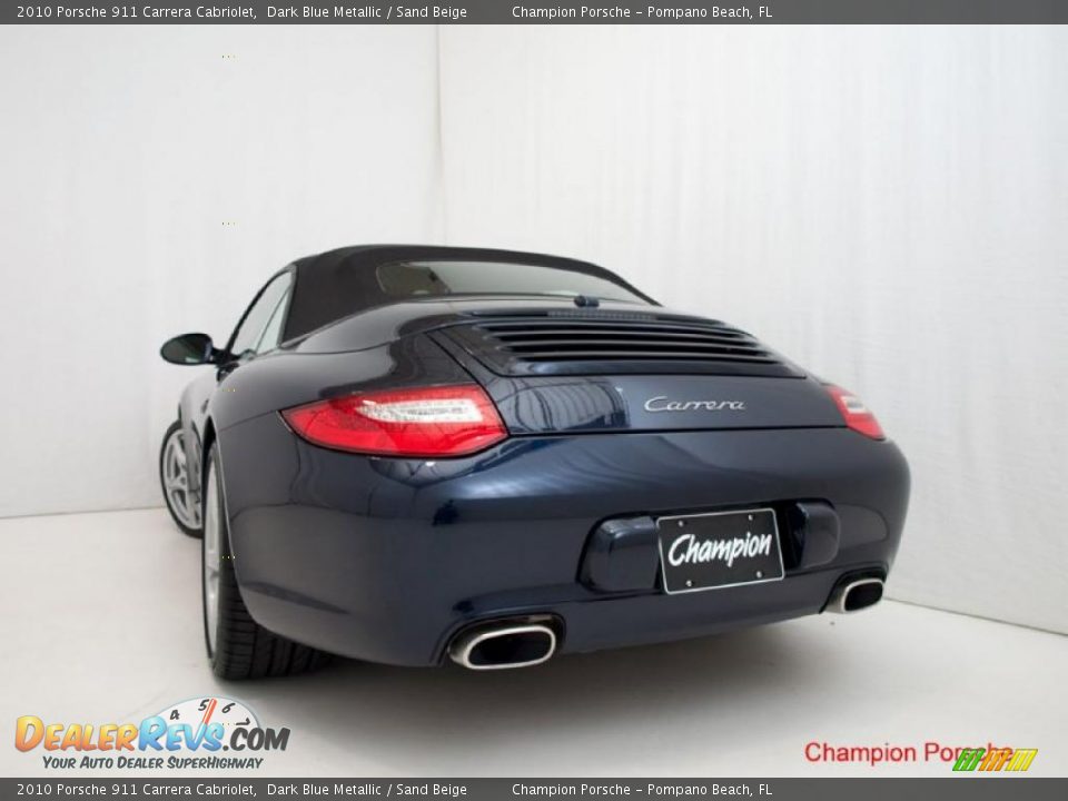 2010 Porsche 911 Carrera Cabriolet Dark Blue Metallic / Sand Beige Photo #23