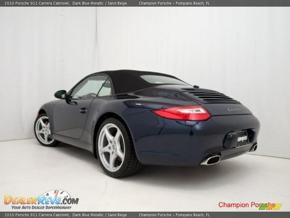 2010 Porsche 911 Carrera Cabriolet Dark Blue Metallic / Sand Beige Photo #24