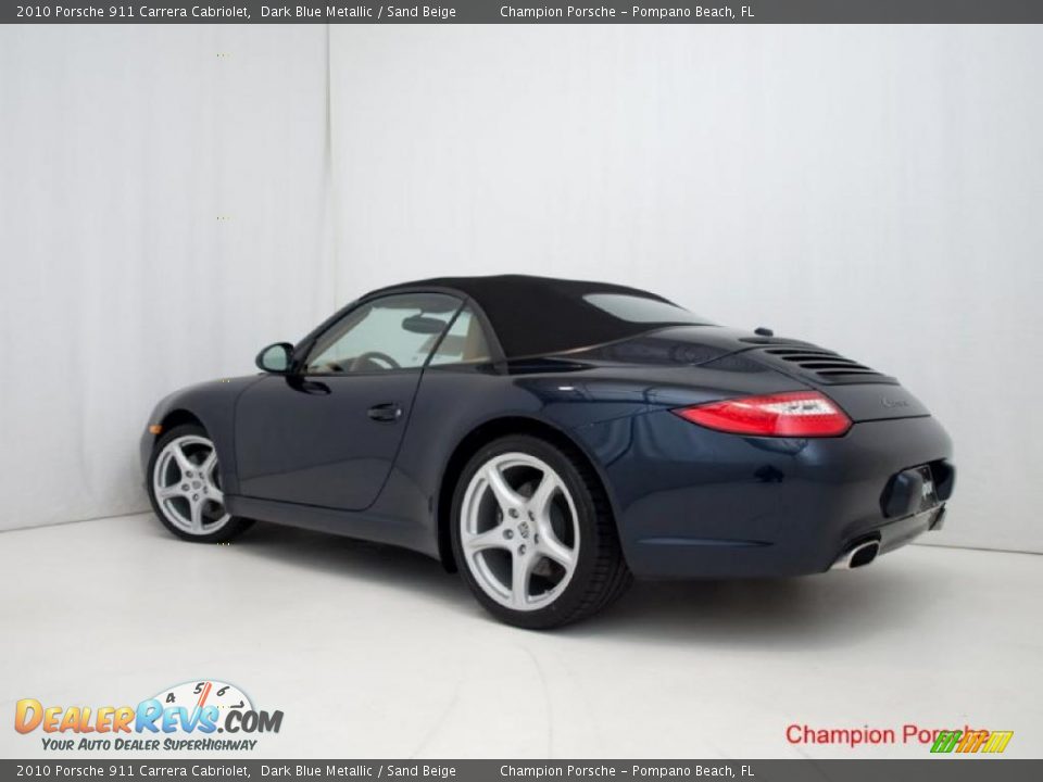2010 Porsche 911 Carrera Cabriolet Dark Blue Metallic / Sand Beige Photo #25
