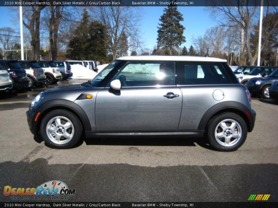 2010 Mini Cooper Hardtop Dark Silver Metallic / Grey/Carbon Black Photo #2