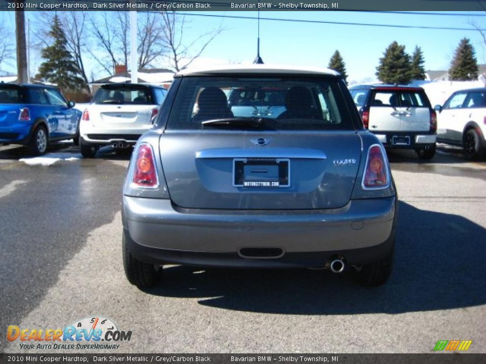 2010 Mini Cooper Hardtop Dark Silver Metallic / Grey/Carbon Black Photo #4