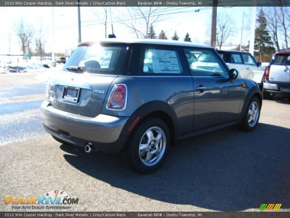 2010 Mini Cooper Hardtop Dark Silver Metallic / Grey/Carbon Black Photo #5