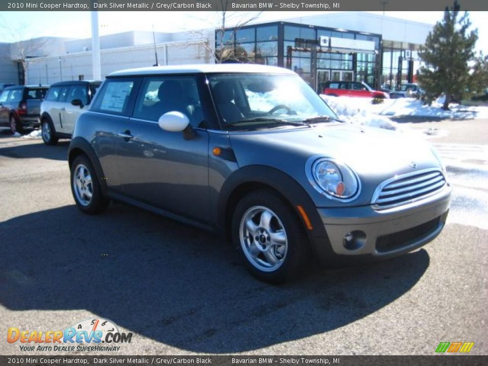 2010 Mini Cooper Hardtop Dark Silver Metallic / Grey/Carbon Black Photo #7