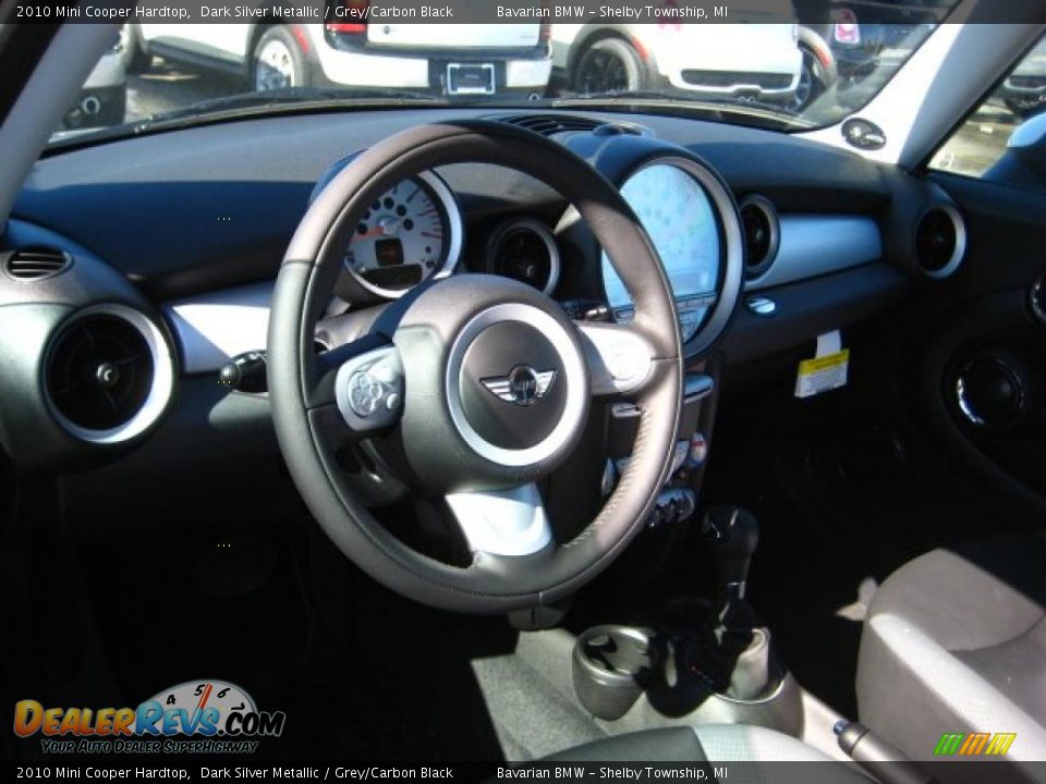 2010 Mini Cooper Hardtop Dark Silver Metallic / Grey/Carbon Black Photo #9