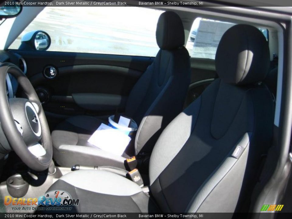 2010 Mini Cooper Hardtop Dark Silver Metallic / Grey/Carbon Black Photo #10