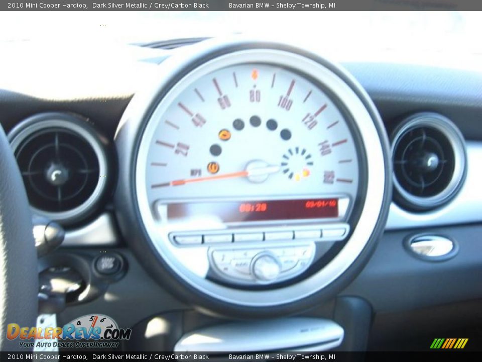 2010 Mini Cooper Hardtop Dark Silver Metallic / Grey/Carbon Black Photo #13