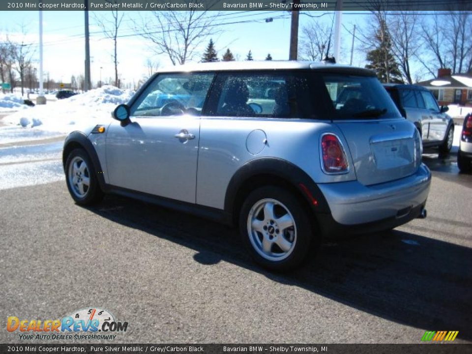 2010 Mini Cooper Hardtop Pure Silver Metallic / Grey/Carbon Black Photo #3