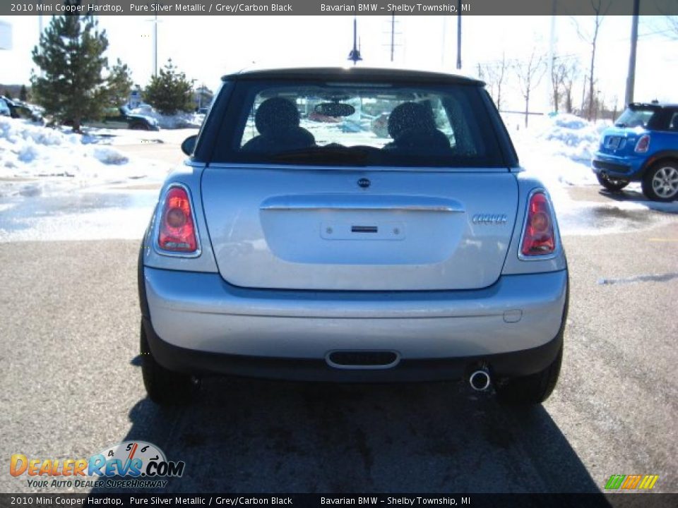 2010 Mini Cooper Hardtop Pure Silver Metallic / Grey/Carbon Black Photo #4