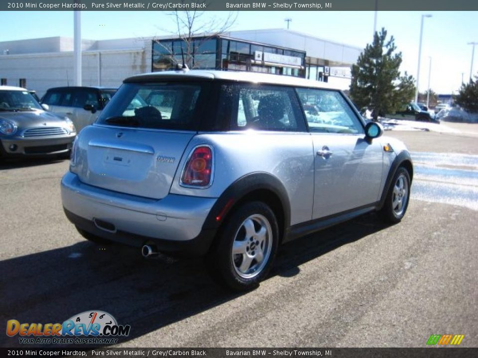 2010 Mini Cooper Hardtop Pure Silver Metallic / Grey/Carbon Black Photo #5
